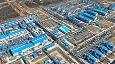 Závod na zpracování plynu ruské energetické spole�nosti Gazprom na nalezi�ti...