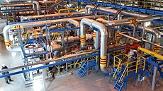 Závod na zpracování plynu ruské energetické spolenosti Gazprom na naleziti...