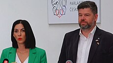 Šéfka TOP 09 a Sněmovny Markéta Pekarová Adamová a exministr a šéf pražské TOP...