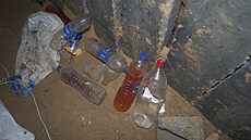 Nedatovaná fotografie zve�ejn�ná Izraelskými obrannými silami ukazuje tunel v...