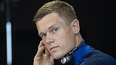 Spar�anský trenér Peter Vindahl na tiskové konferenci p�ed zápasem Ligy mistr�...