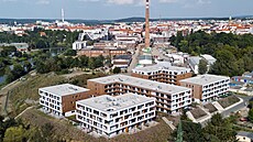 Výstavba nových byt� v Plzni - bytový komplex Nová papírna na Slovanech.