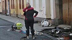 Tomá� Vara�a s p�ítelkyní Vendulou Adam�íkovou. Velká voda v Krnov� jim zni�ila...