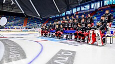 Hokejisté Hradce Králové p�i focení p�ed nadcházející extraligovou sezonou.