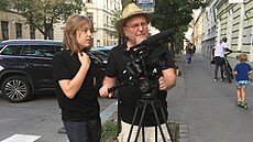 Z natá�ení dokumentu Poselství lásky a u�ení Vincence Lesného a Otokara B�eziny