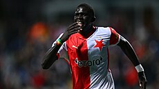 El Hadji Malick Diouf slaví druhý slávistický gól v utkání s Boleslaví.