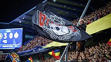 Fanou�ci Sparty oslavují výhru nad Salcburkem.