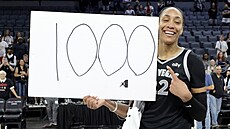 A�ja Wilsonová z Las Vegas Aces se má �ím pochlubit, jako první v historii WNBA...