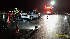 Tragicky skonila nehoda na dálnici D5 u Kladrub. idika srazila oféra, který...