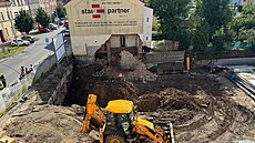 V Plzni na Roudné se z�ítila �ást domu. (17. zá�í 2024)