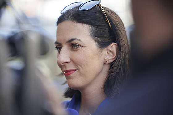 Markéta Pekarová Adamová dorazila do �tábu TOP 09. (21. zá�í 2024)