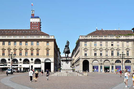 Torino, Piazza San Carlo, pohled k severu