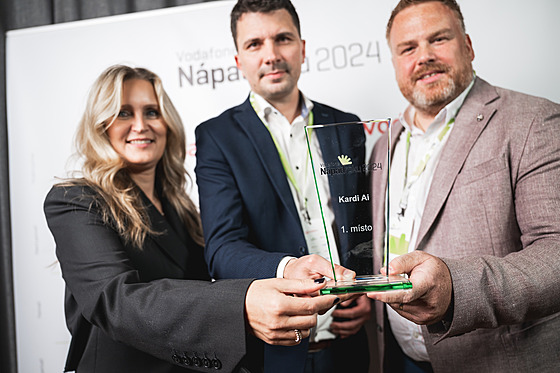 První cenu soute Vodafone Nápad roku si letos odnesl tým Kardi Ai