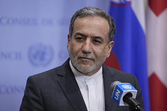 Íránský ministr zahrani�í  Abbás Arak�í p�ed jednáním Rady bezpe�nosti OSN....