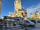 V centru Prahy zaalo demontovn neleglnch pedzahrdek. (25. z 2024)
