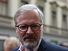 Premiér Petr Fiala p�i�el volit do druhého kola senátních voleb. (26. zá�í 2024)