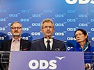 Petr Fiala a Milo� Vystr�il na tiskové konferenci k výsledk�m voleb do Senátu....