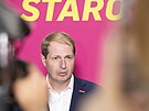 Tisková konference hnutí STAN po volbách do Senátu. Na fotografii Ond�ej...