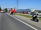 Moravskoslez�t� z�chran��i zasahovali v sobotu u st�etu motork��e s osobn�m...
