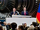Premiér Petr Fiala (ODS) a jihokorejský prezident Jun Sok-jol navtívili závody...