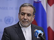 Íránský ministr zahranií  Abbás Arakí ped jednáním Rady bezpenosti OSN....