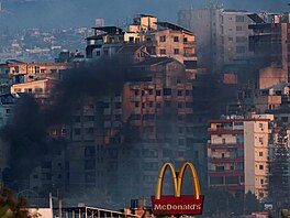 Kou� nad ji�ním Libanonem po izraelském útoku uprost�ed pokra�ujících...