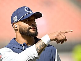 Dak Prescott na tréninku Dallas Cowboys