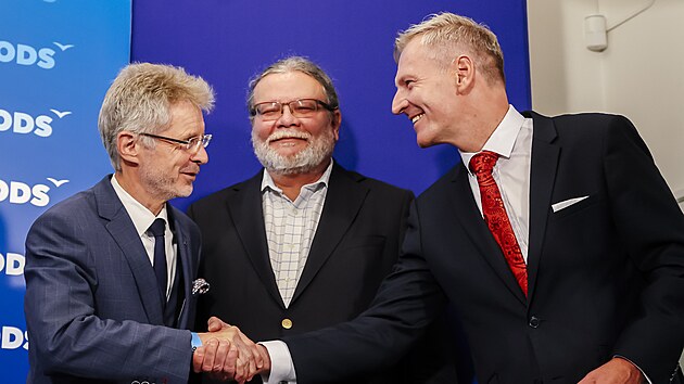 Milo Vystril, Alexandr Vondra a Zdenk Hraba ve tbu ODS. (28. z 2024)