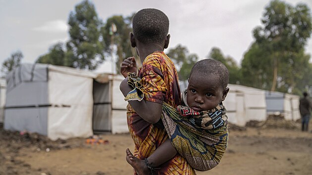 Z�b�r z uprchlick�ho t�bora nedaleko m�sta Goma v Kongu (11. �ervence 2024)