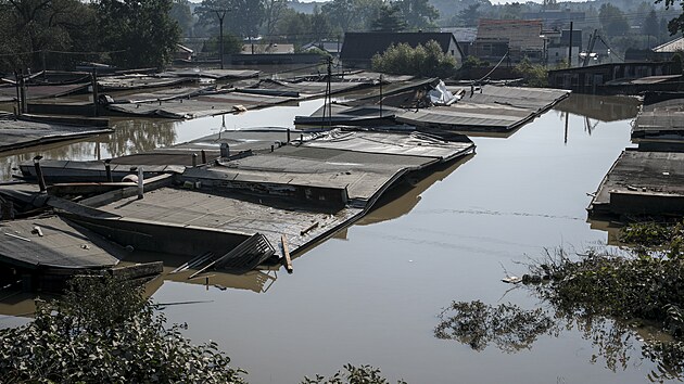 Zaplaven� ostravsk� ��st Nov� Ves (18. z��� 2024)