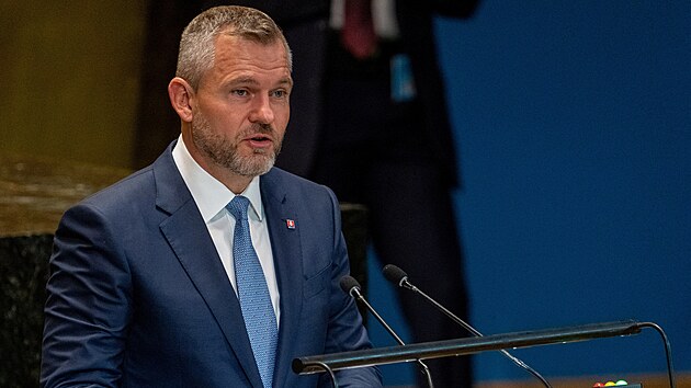 Slovensk prezident Peter Pellegrini na Summitu budoucnosti v New Yorku. (23. z 2024)