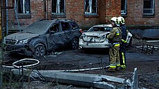 Následky útok� ruských dron� na Kyjev (26. zá�í 2024)