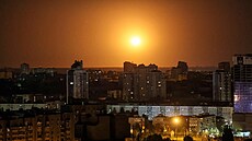 Explodující dron nad Kyjevem (26. zá�í 2024)