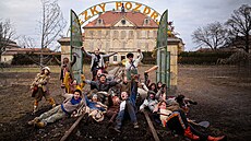 Záb�ry z natá�ení filmu Amerikánka, kde si zahrály i d�ti z d�tských domov�.