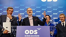 Petr Fiala na tiskové konferenci k výsledk�m voleb do Senátu. (28. zá�í 2024)