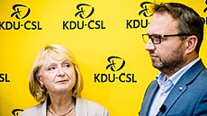 P�edseda lidovc� Marian Jure�ka a jihomoravský hejtman Jan Grolich.