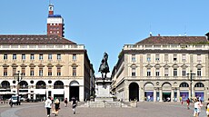 Torino, Piazza San Carlo, pohled k severu