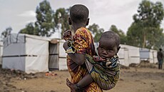 Záb�r z uprchlického tábora nedaleko m�sta Goma v Kongu (11. �ervence 2024)