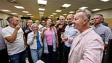 Richard Brabec po p�íjezdu do volebního �tábu ANO v Teplicích (21. zá�í 2024)