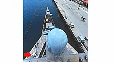 Starlink na válené lodi USS Manchester