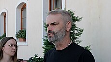 Do volebního tábu Písahy dorazil i její pedseda Robert lachta. (21. záí...