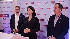 P�edsedkyn� TOP 09 Markéta Pekarová Adamová po druhém kole senátních voleb (28....