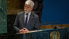 Prezident eské republiky Petr Pavel na Summitu budoucnosti v New Yorku. (23....