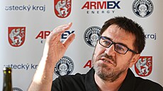 Dín, 19.9. 2024, tisková konference basketbalist Dína ped startem NBL....