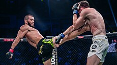 Machmud Muradov zápasí v Brn proti Scottu Askhamovi na turnaji Oktagonu....