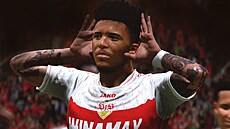 Fotbalista Jadon Sancho ve fotbalové h�e EA Sports FC