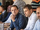 Jednn krajskho vboru KDU-SL, Jan Grolich (vlevo) a Petr Hladk. (30.9.2024)