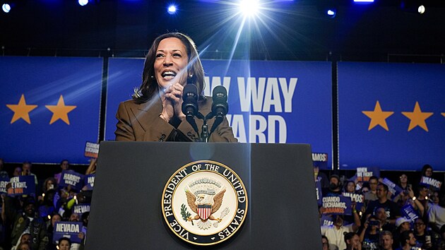 Kamala Harrisov na mtinku v Las Vegas (29. z 2024)