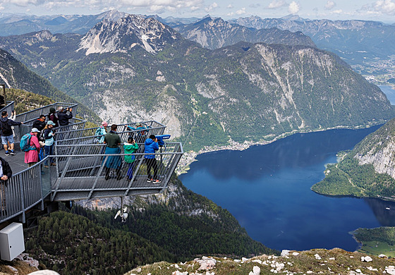 Vyhlídka na Krippensteinu v rakouských Alpách (20. kvtna 2024)