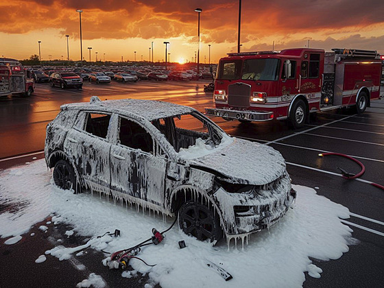 Elektromobily s lithium-iontovými bateriemi se mohou vznítit, pokud se jejich...